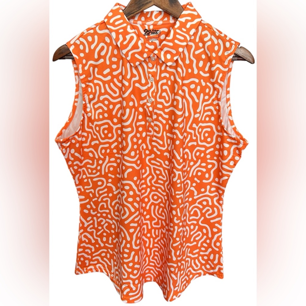 NWOT Women’s 2 Putt Wrong Fairway Orange Golf Shirt SZ XL